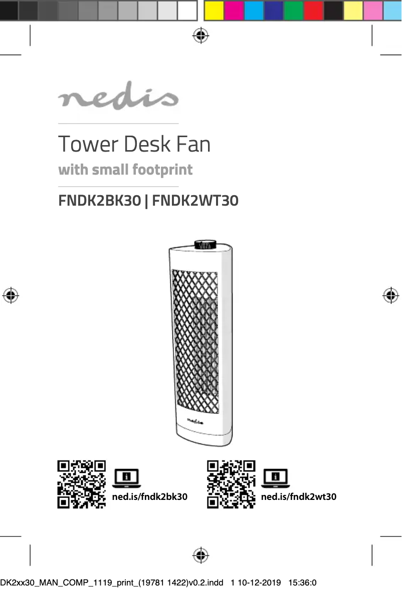 Page 1 de la notice Manuel utilisateur Nedis FNDK2WT30