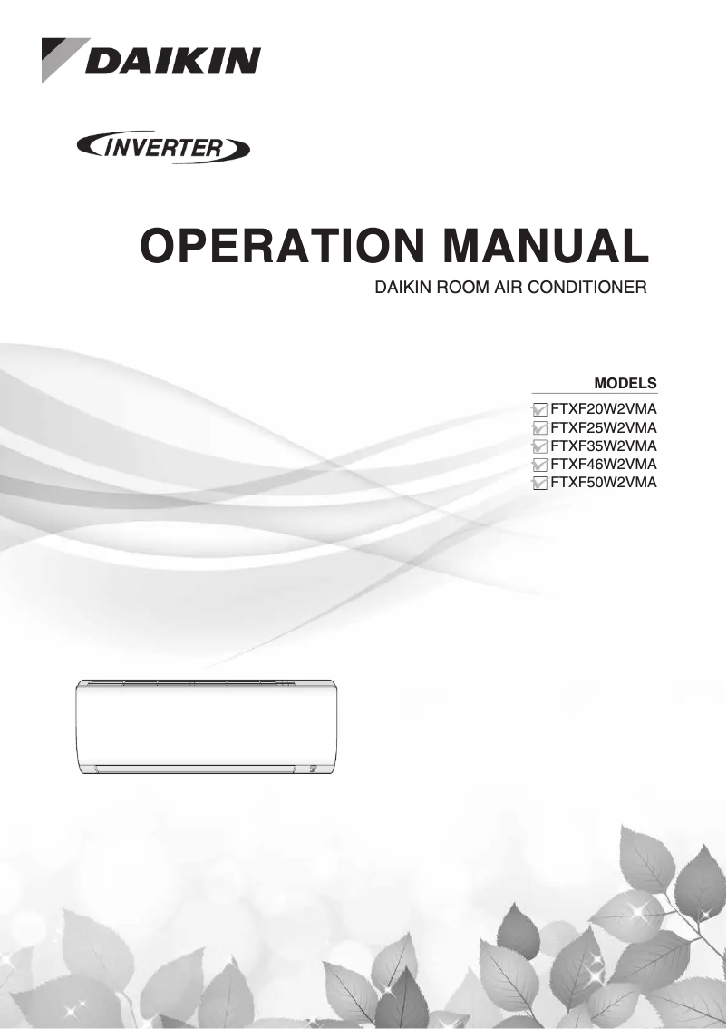 Página 1 del manual Manual de usuario Daikin Lite FTXF50W2VMA