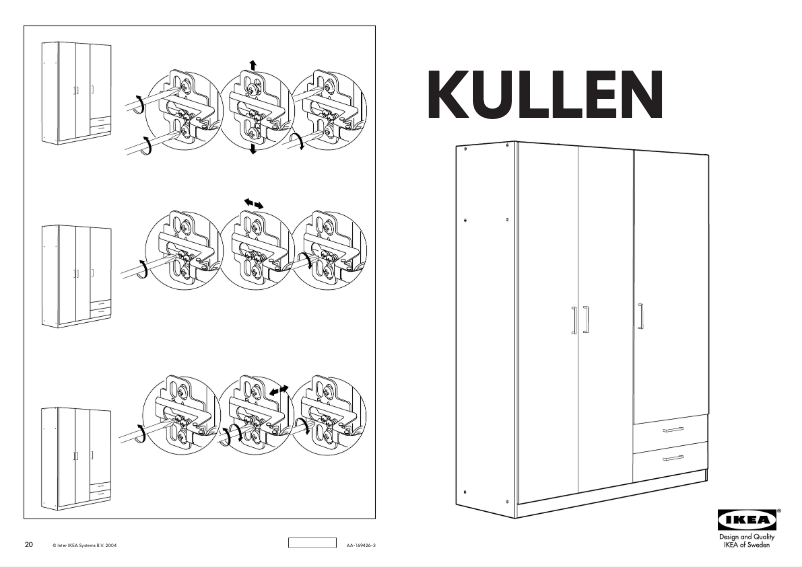 Page 1 de la notice Mode d'emploi Ikea KULLEN
