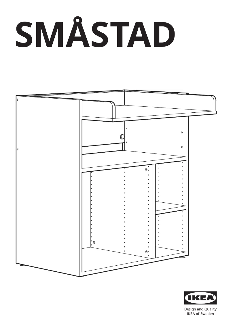 Page 1 de la notice Instructions / montage Ikea SMÅSTAD
