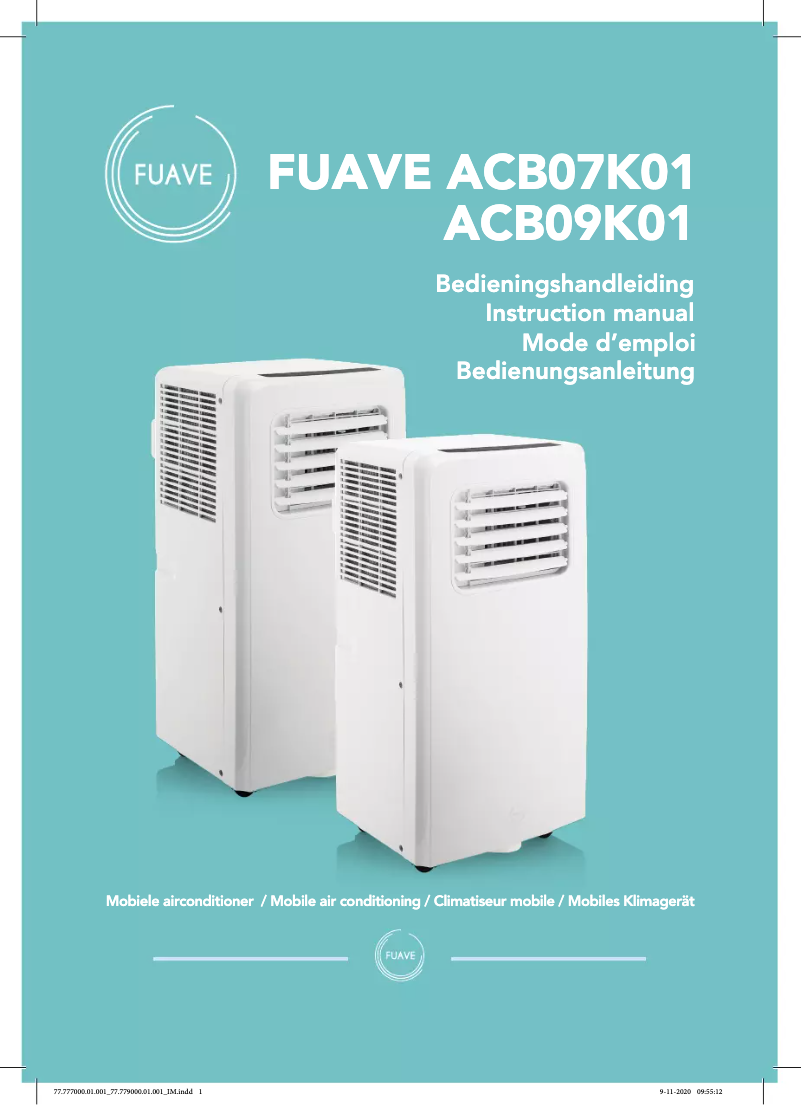 Page 1 de la notice Manuel utilisateur Fuave ACB09K01