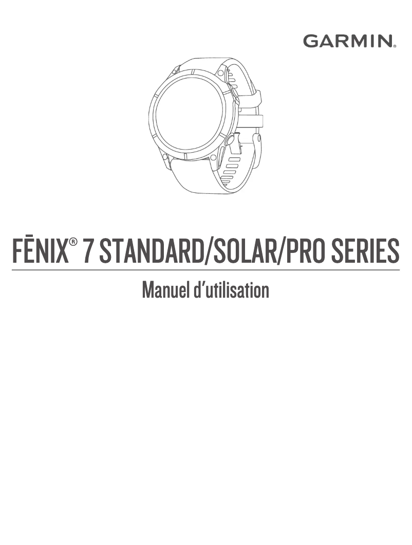Page 1 de la notice Manuel utilisateur Garmin fēnix 7X Pro