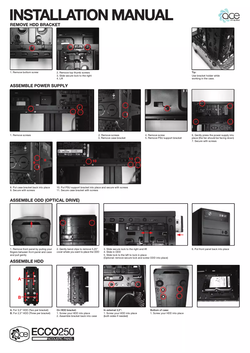 Página 1 del manual Manual de usuario ACE Ecco250