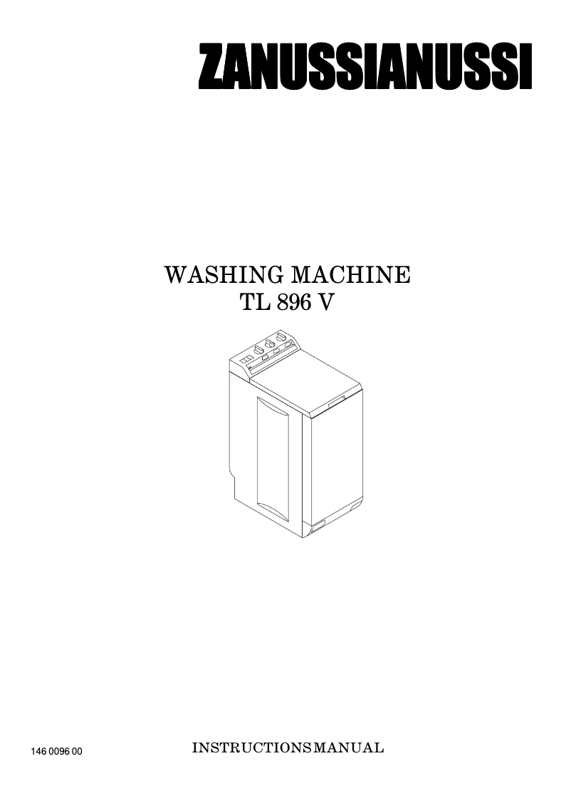 Page 1 de la notice Manuel utilisateur Zanussi TL896V