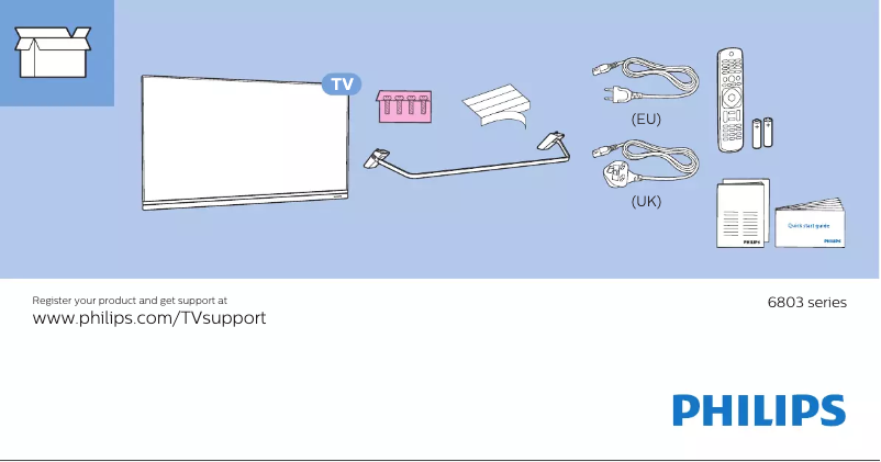 Página 1 del manual Guía de inicio rápido Philips 55PUS6803