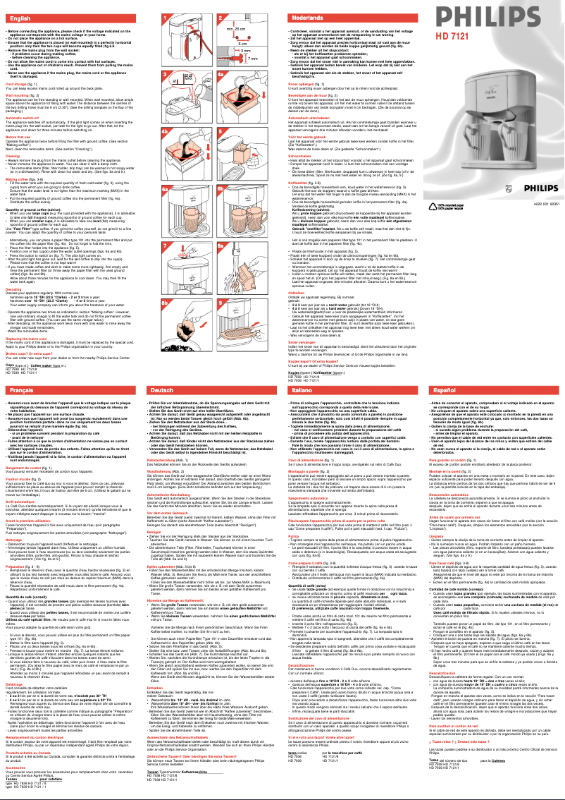 Page 1 of the manual User Manual Philips Cafe Duo HD7121