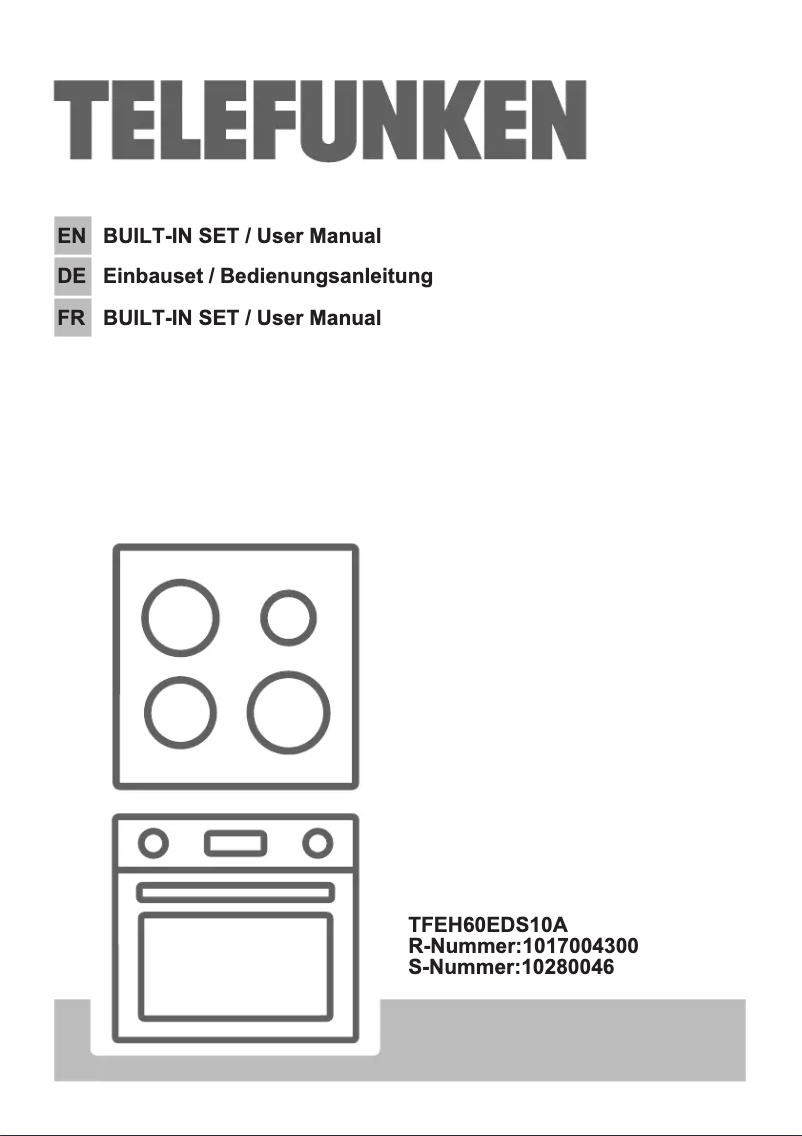 Page 1 de la notice Manuel utilisateur Telefunken TFEH60EDS10A