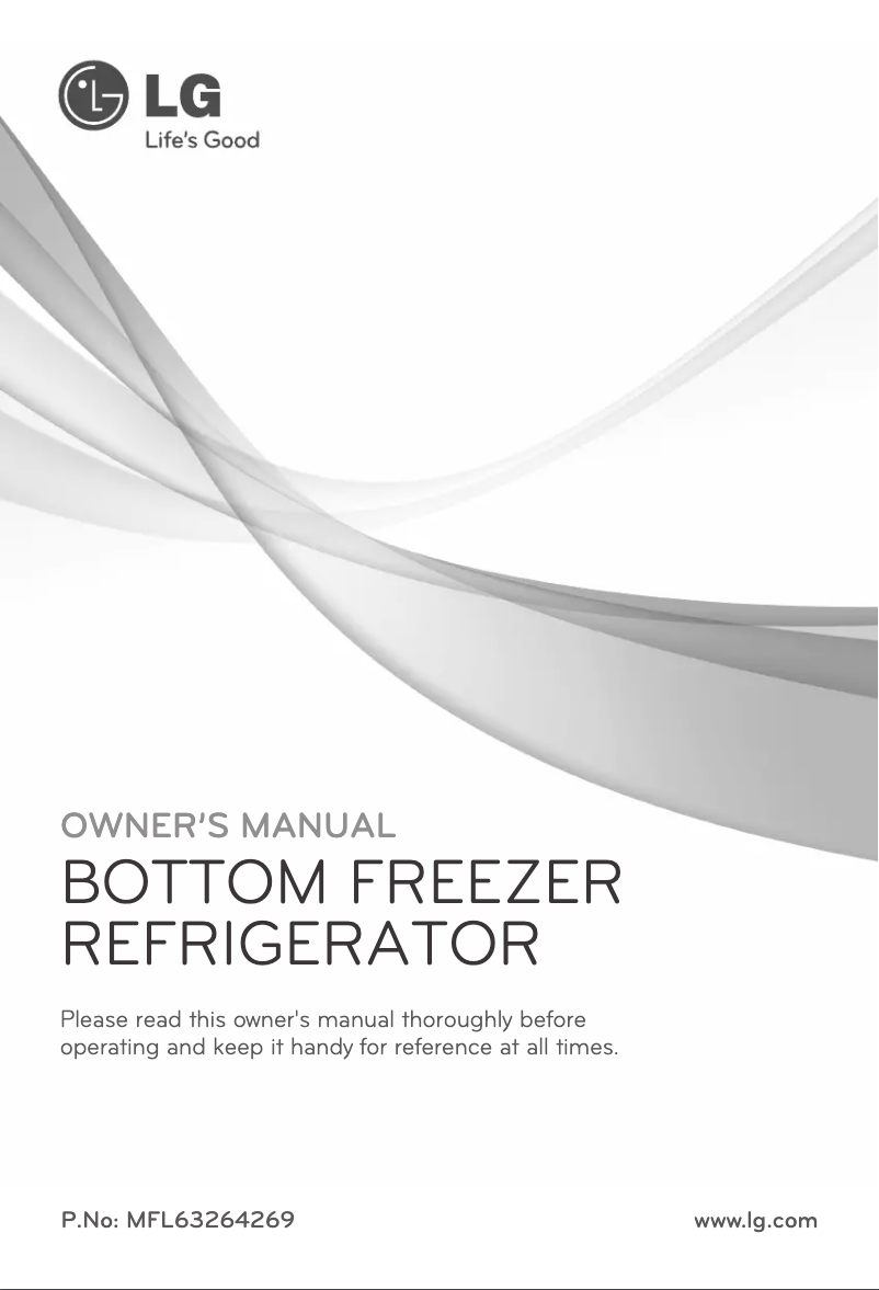 Page 1 de la notice Manuel utilisateur LG GR-L218ASL