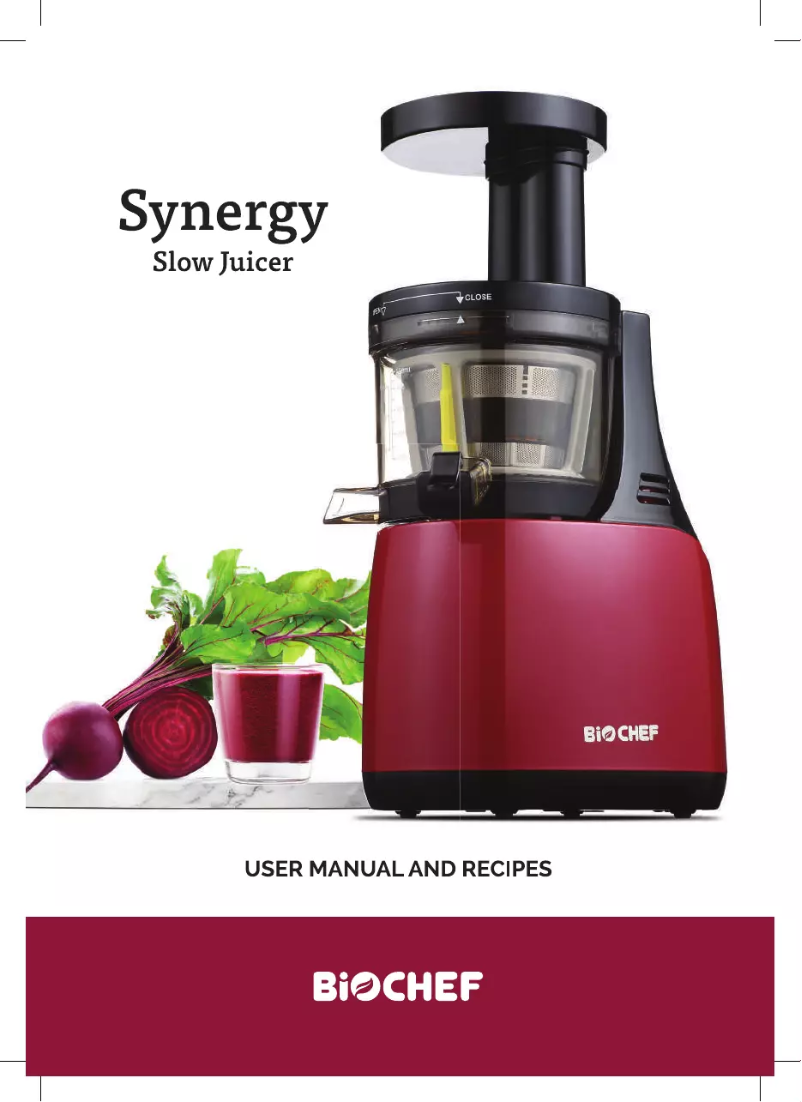 Page 1 de la notice Manuel utilisateur BioChef Synergy