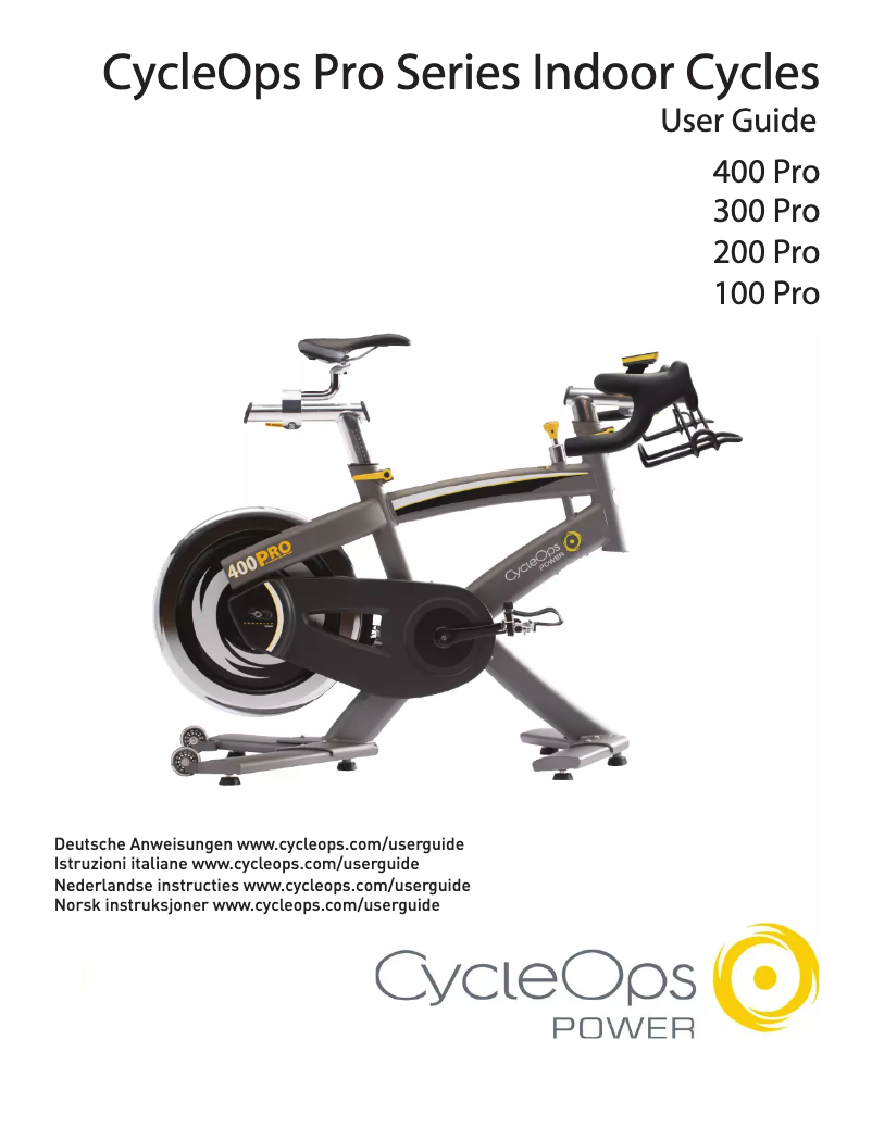 Page 1 de la notice Manuel utilisateur CycleOps 200 Pro