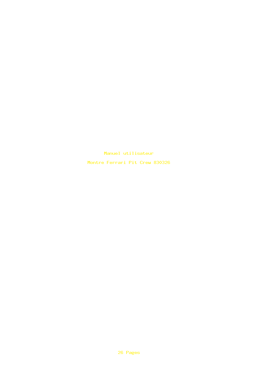 Page 1 de la notice Manuel utilisateur Ferrari Pit Crew 830326
