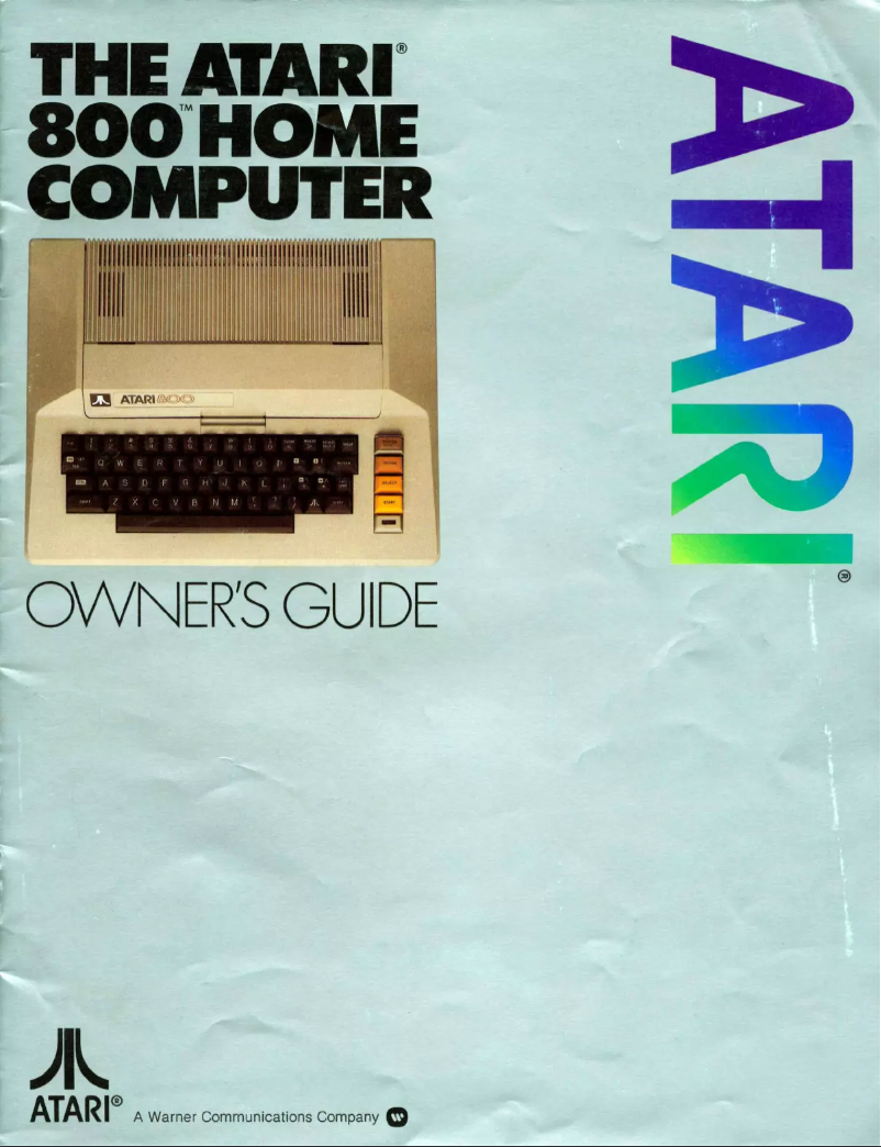 Page 1 of the manual User Manual Atari 800