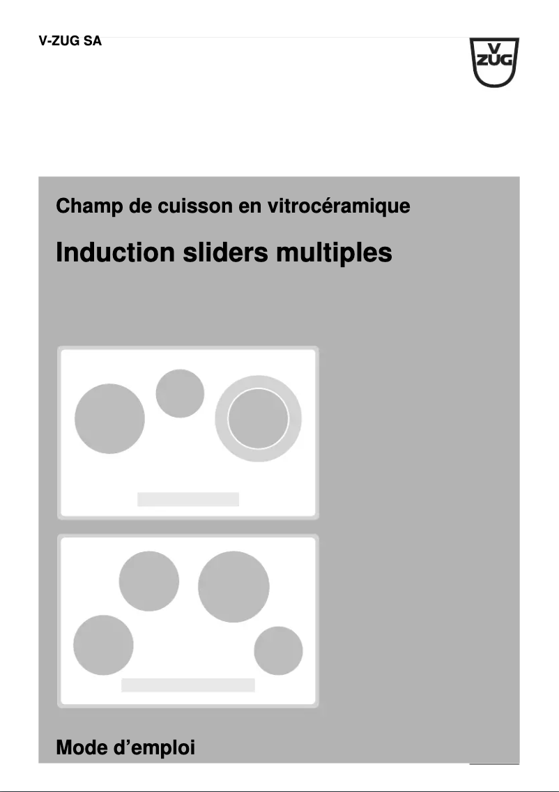 Página 1 del manual Manual de usuario V-Zug GK46TIABSF