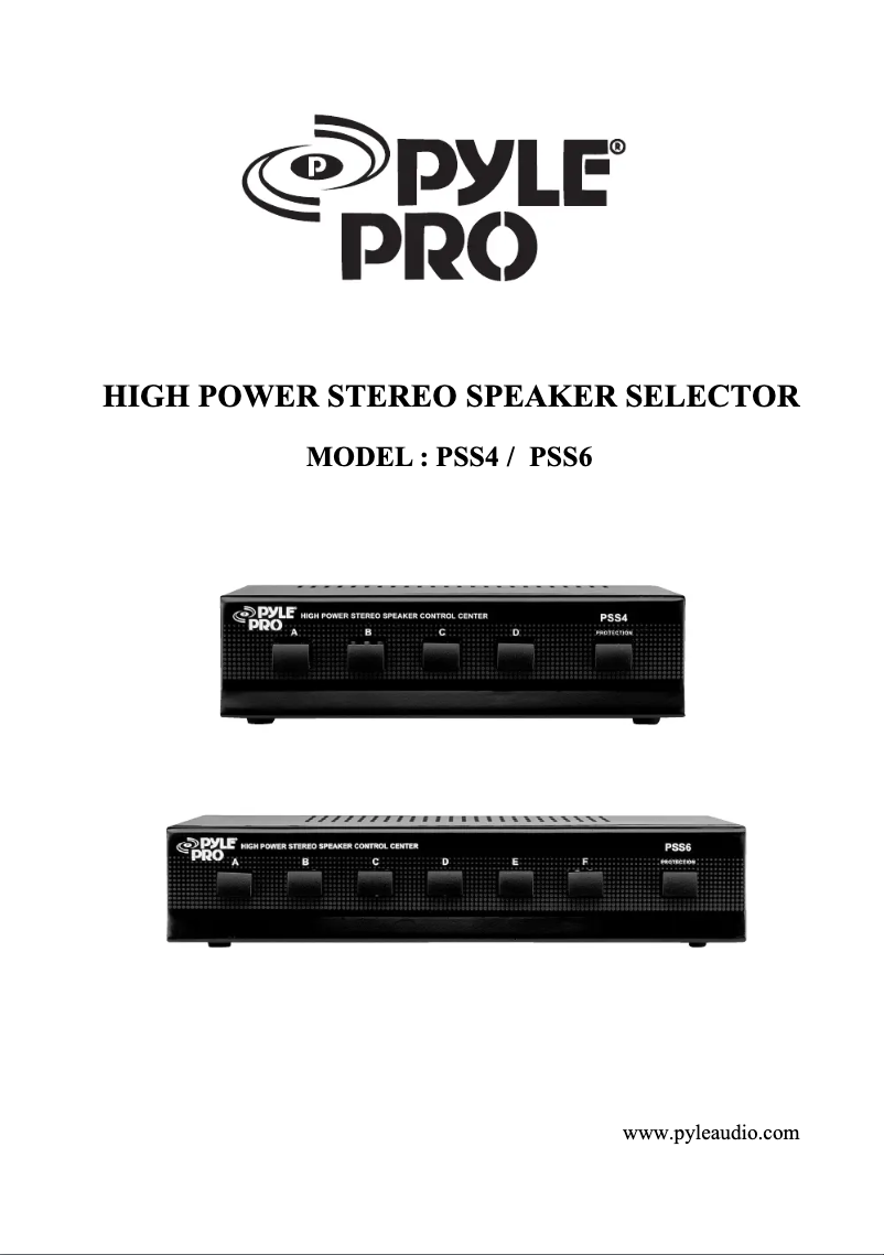 Página 1 del manual Manual de usuario Pyle PSS6