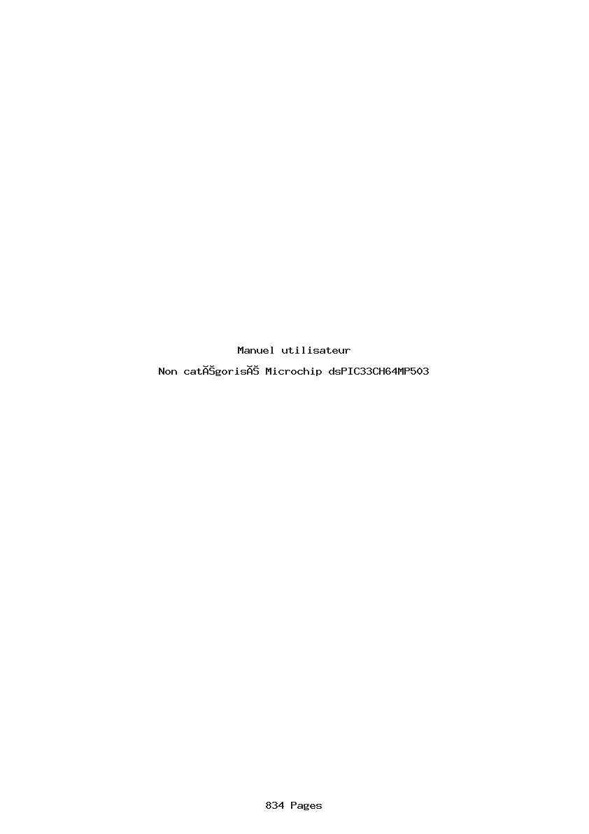 Page 1 de la notice Manuel utilisateur Microchip dsPIC33CH64MP503