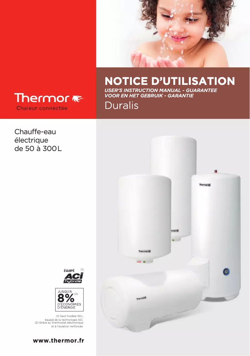 Page 1 de la notice Manuel utilisateur Thermor Duralis 50L