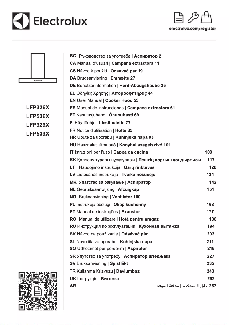 Página 1 del manual Manual de usuario Electrolux LFP536X