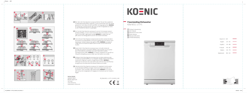 Page 1 of the manual User Manual Koenic KDW 6011-1 E FS