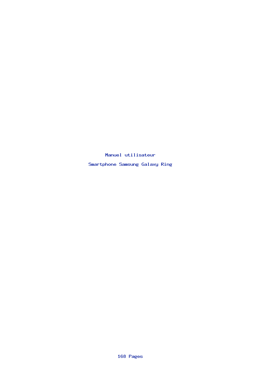 Page 1 de la notice Manuel utilisateur Samsung Galaxy Ring