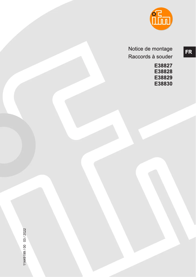 Page 1 de la notice Manuel utilisateur IFM E38829