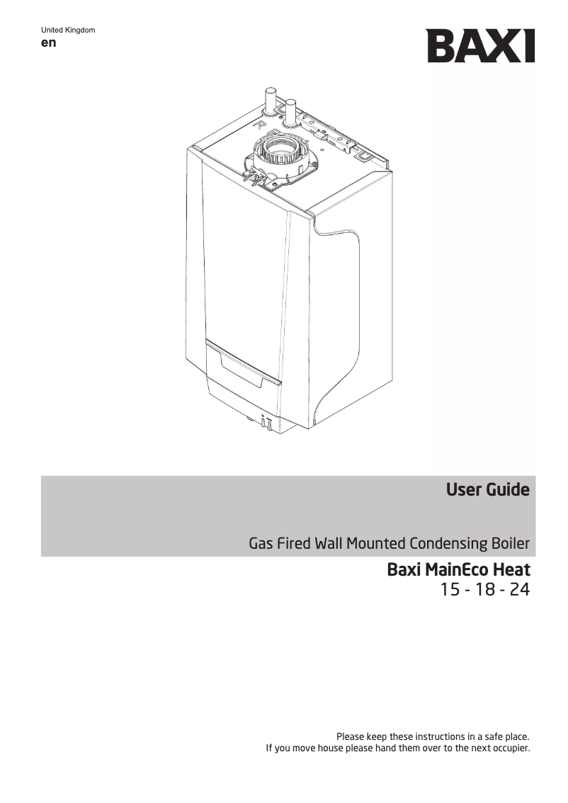 Página 1 del manual Manual de usuario Baxi MainEco Heat 24