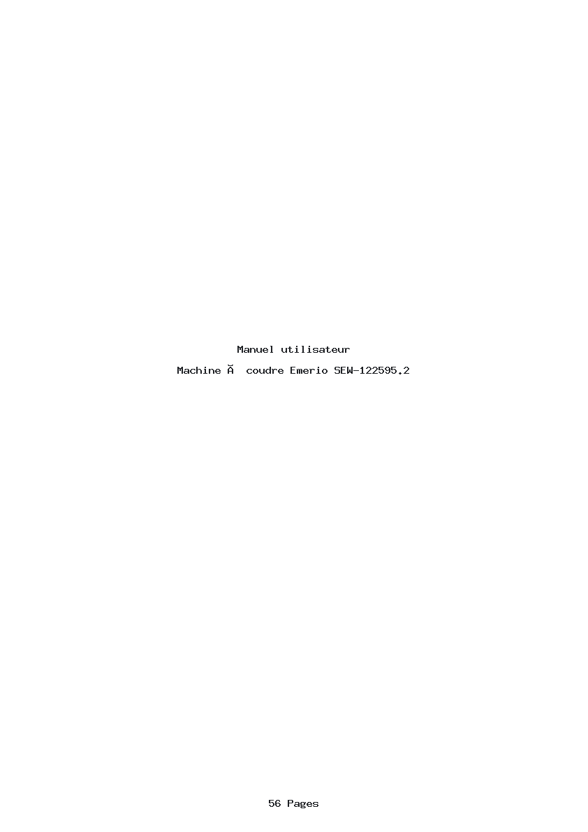 Page 1 de la notice Manuel utilisateur Emerio SEW-122595.2