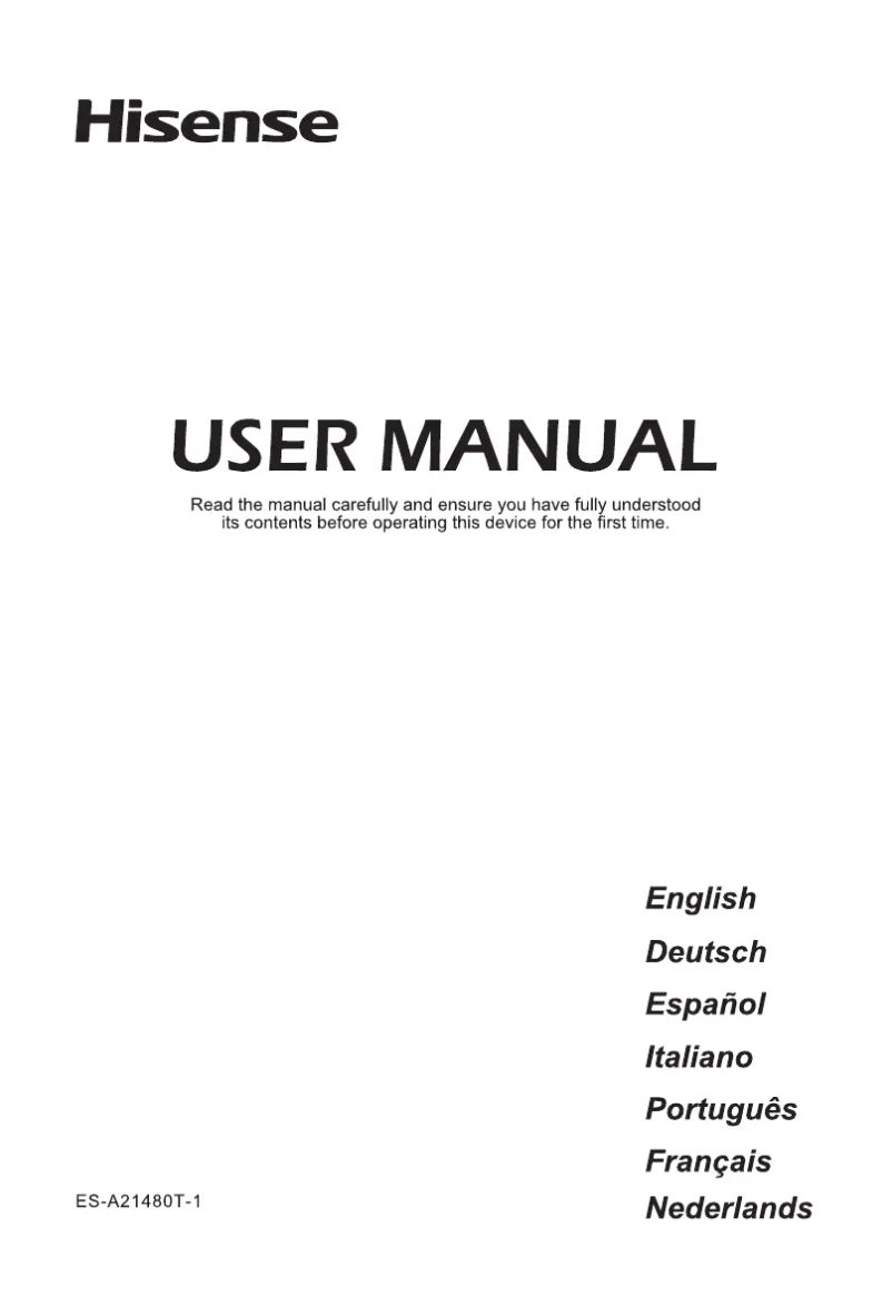 Página 1 del manual Manual de usuario Hisense 75A6BG