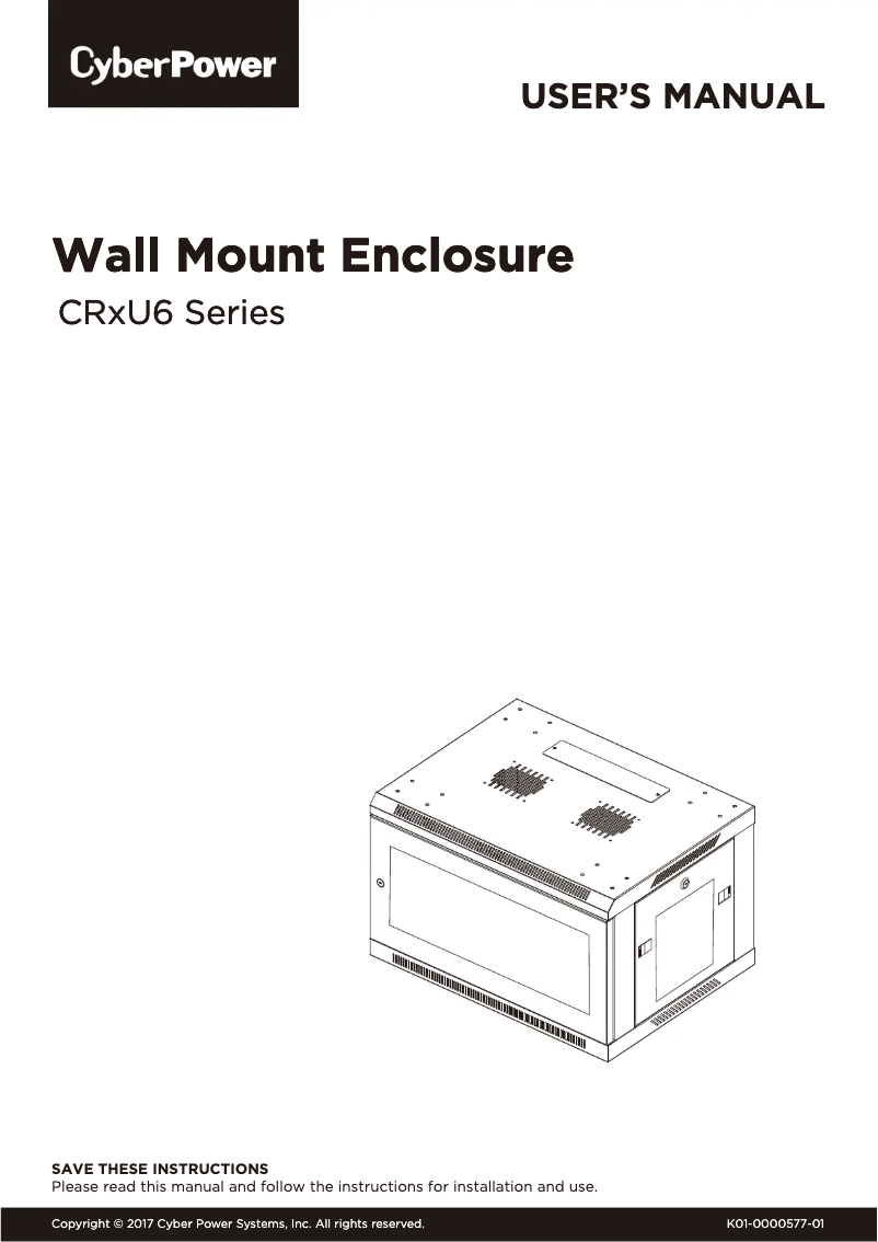 Page 1 de la notice Manuel utilisateur CyberPower CR6U61002