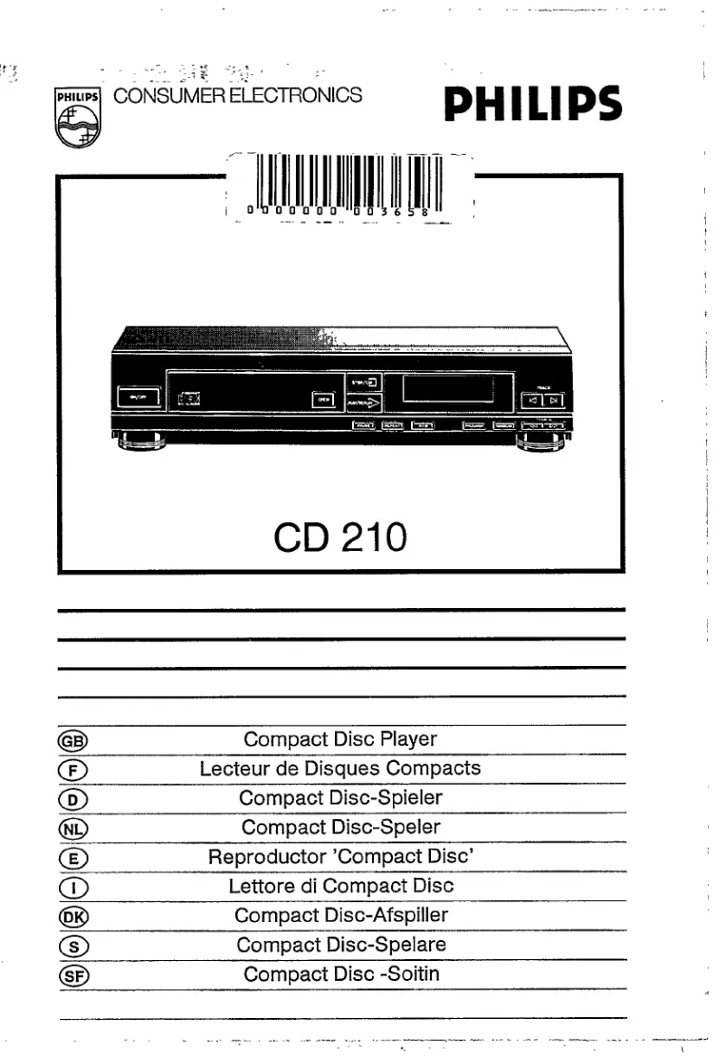 Page 1 of the manual User Manual Philips CD210