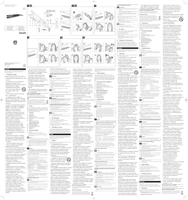 Page 1 de la notice Manuel utilisateur Philips BHH815