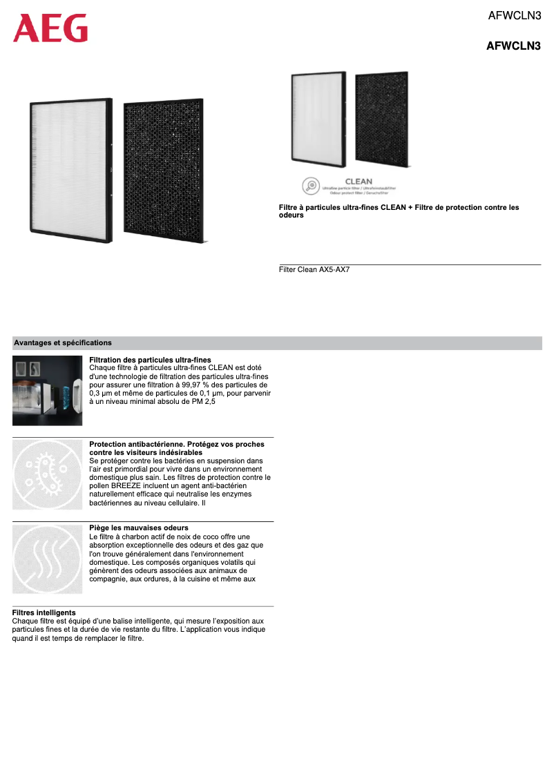 Página 1 del manual Manual de usuario AEG AFWCLN3