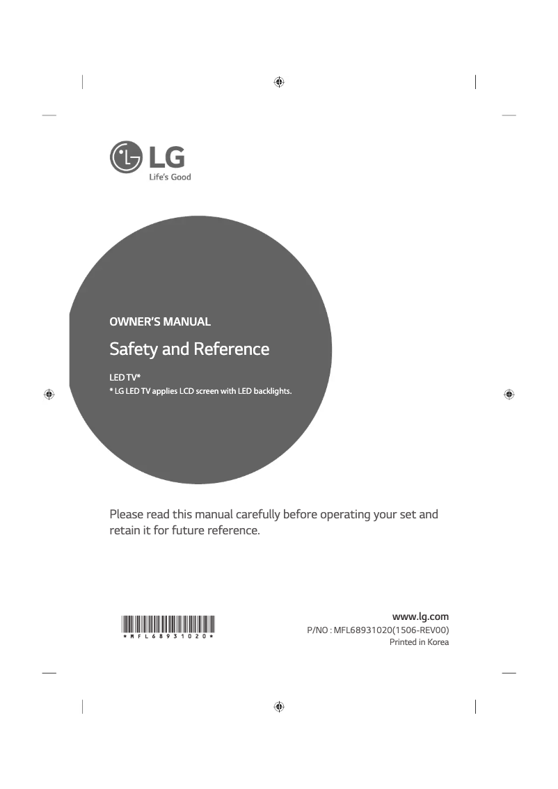 Page 1 de la notice Manuel utilisateur LG 79UF770V