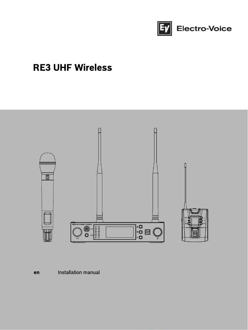 Page 1 de la notice Manuel utilisateur Electro-Voice RE3-BPOL