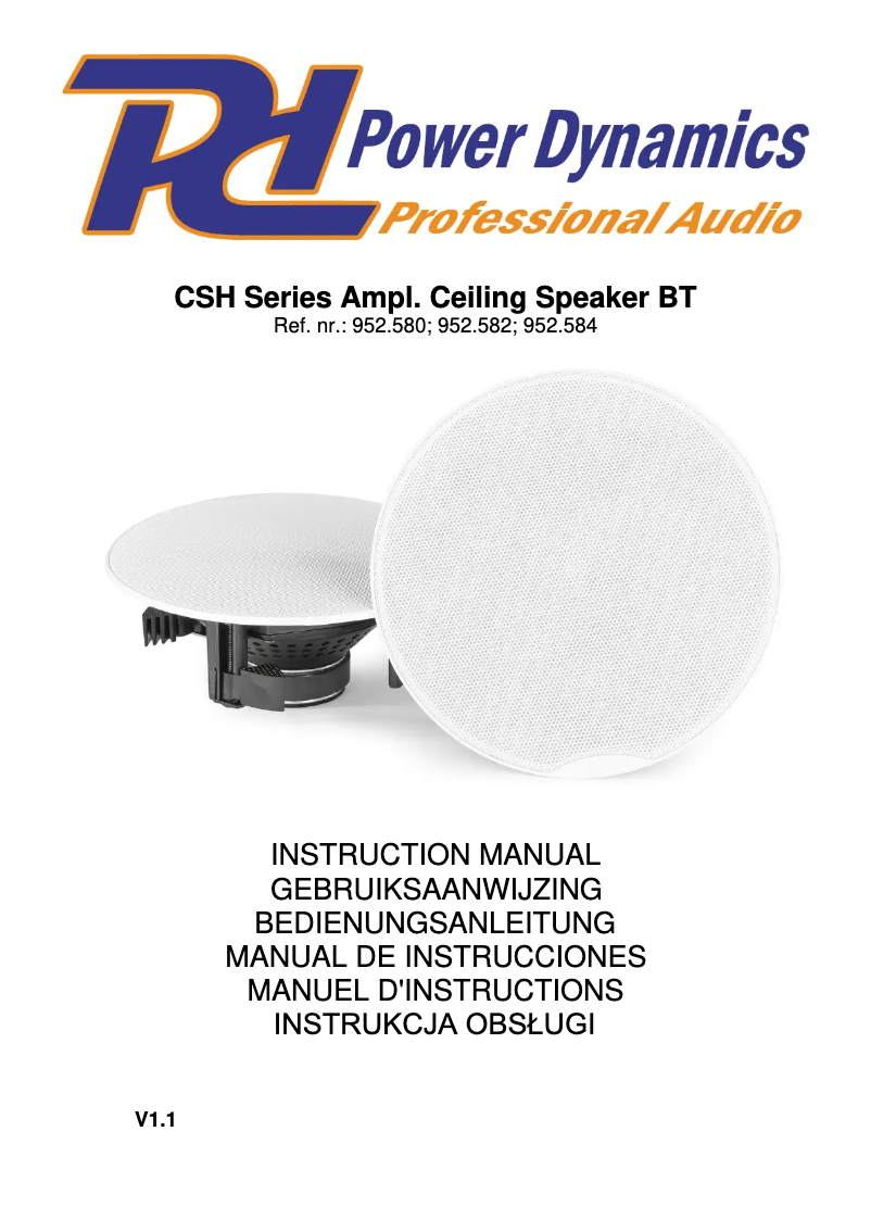 Page 1 de la notice Manuel utilisateur Power Dynamics CSH65