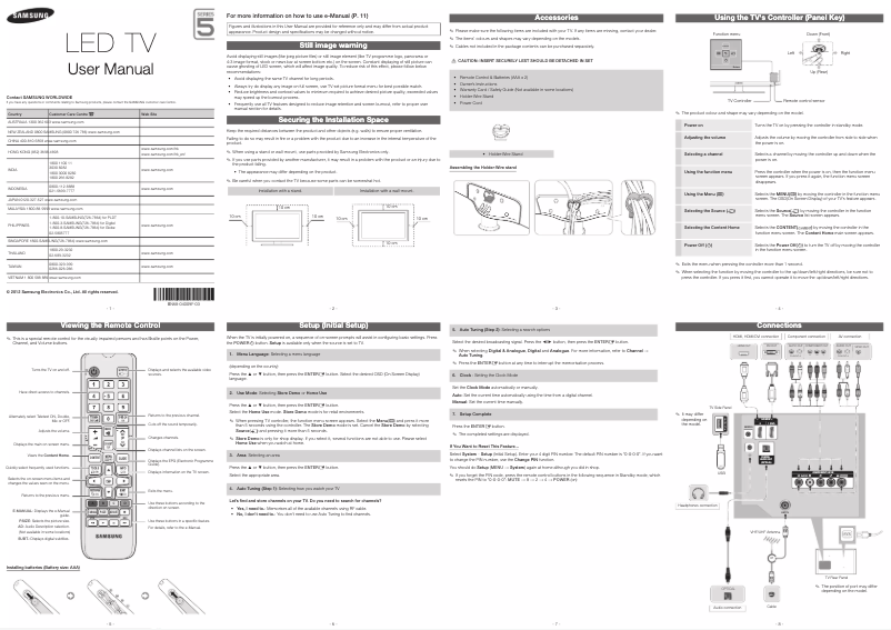 Página 1 del manual Manual de usuario Samsung UA40EH5000M