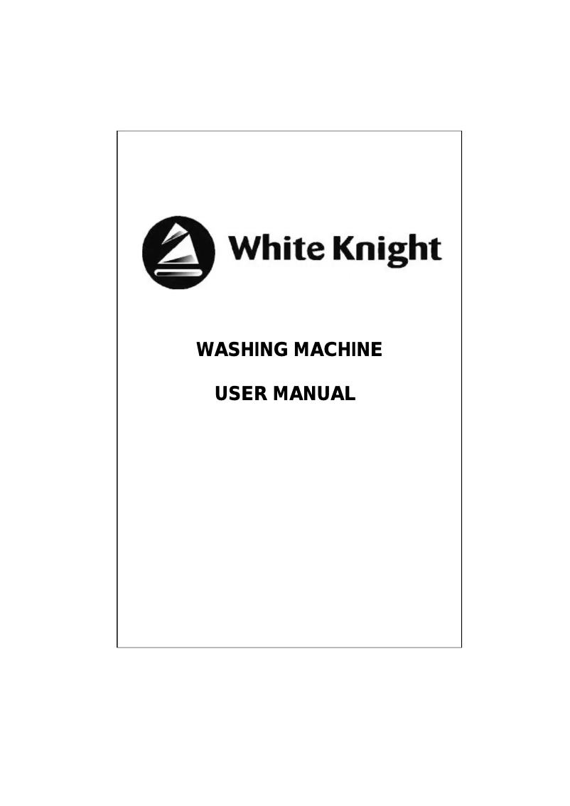 Page 1 de la notice Manuel utilisateur White Knight WK 1400E