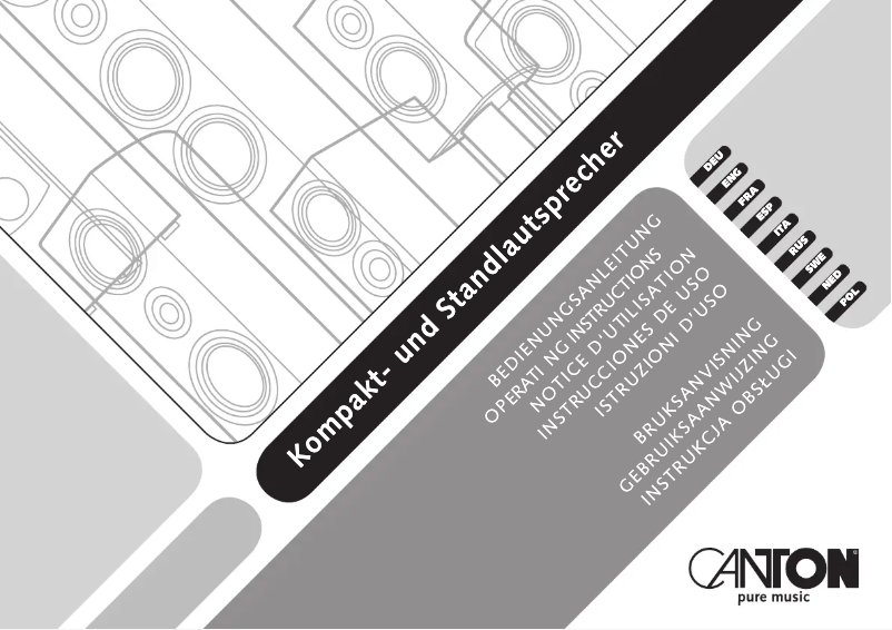 Página 1 del manual Manual de usuario Canton CD 250.3
