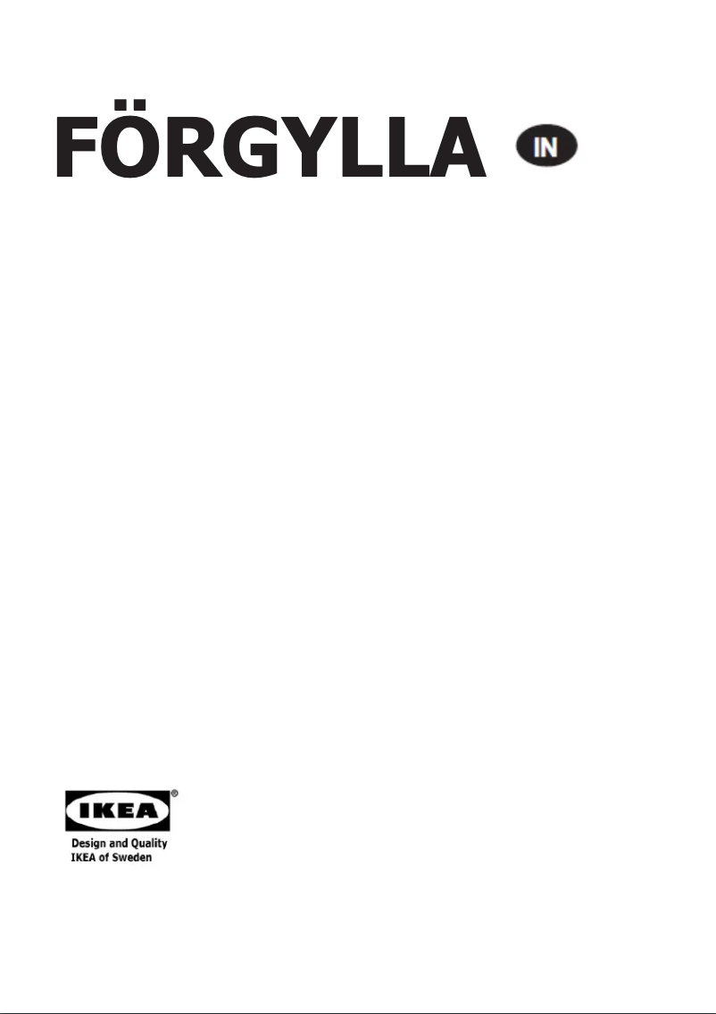 Page 1 de la notice Manuel utilisateur Ikea FÖRGYLLA 504.612.68