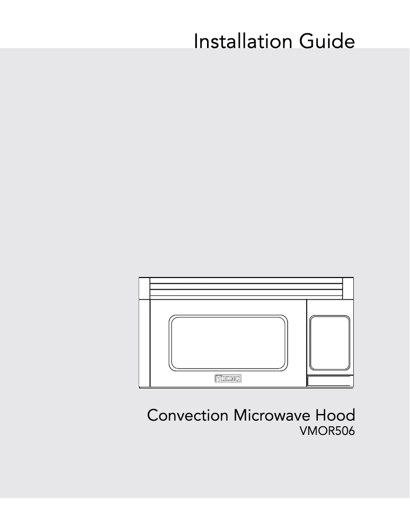 Página 1 del manual Guía de instalación Viking VMOR506SS