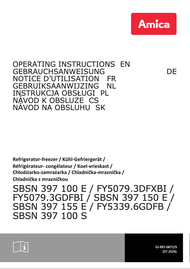 Page 1 de la notice Manuel utilisateur Amica FY5109.3DFBX