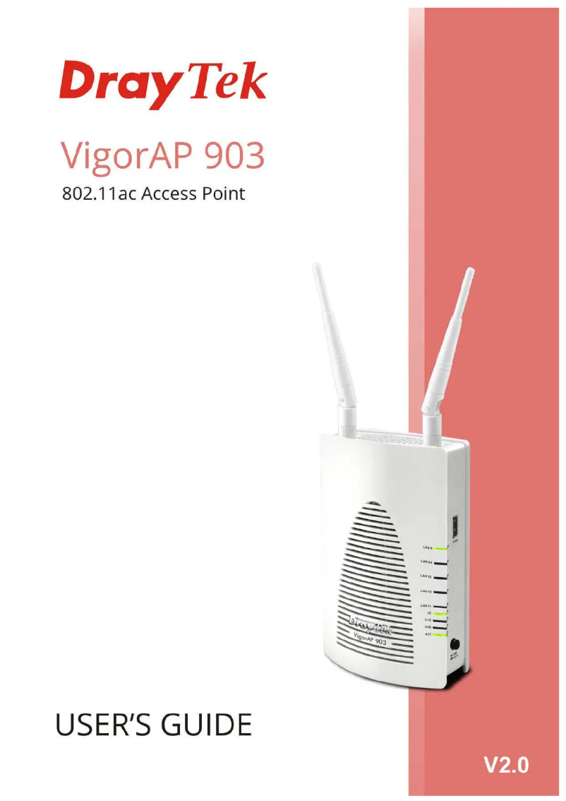 Page 1 of the manual User Manual Draytek VigorAP 903