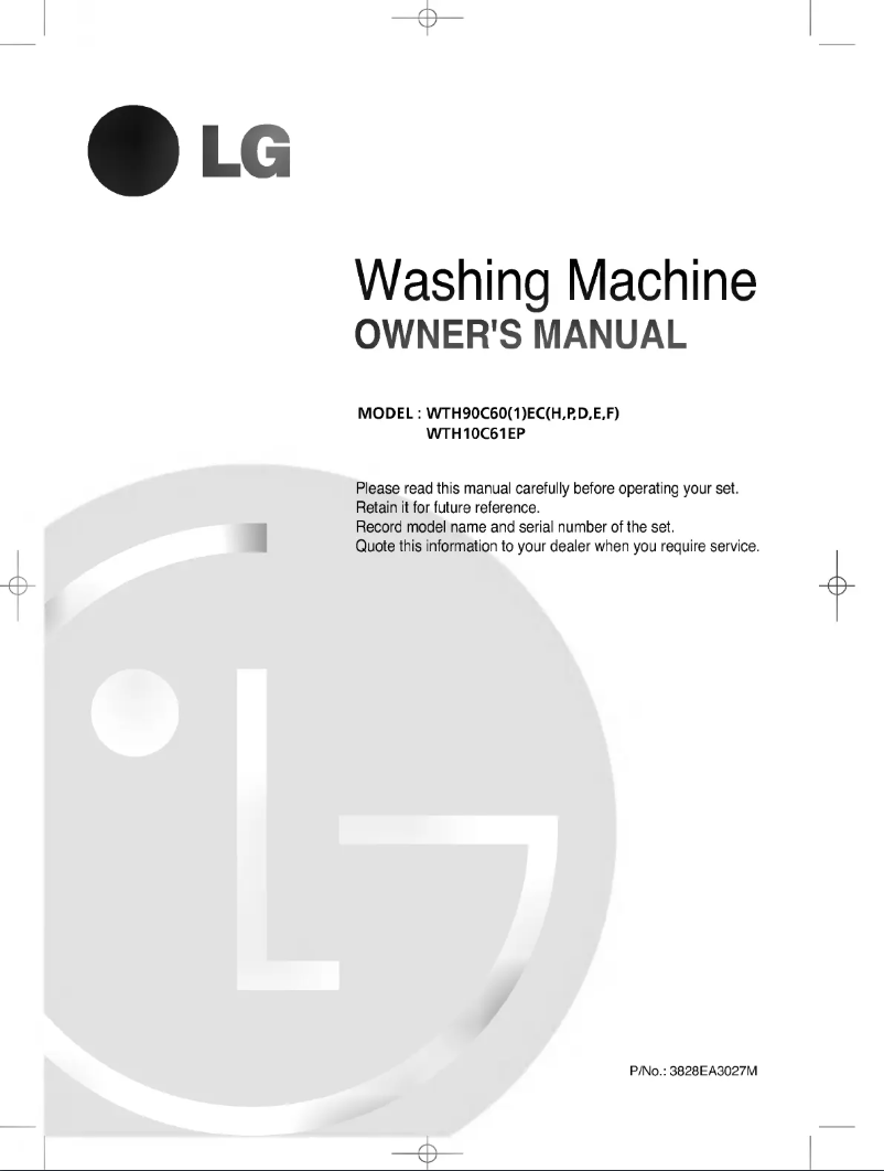 Página 1 del manual Manual de usuario LG WTH90B60EP