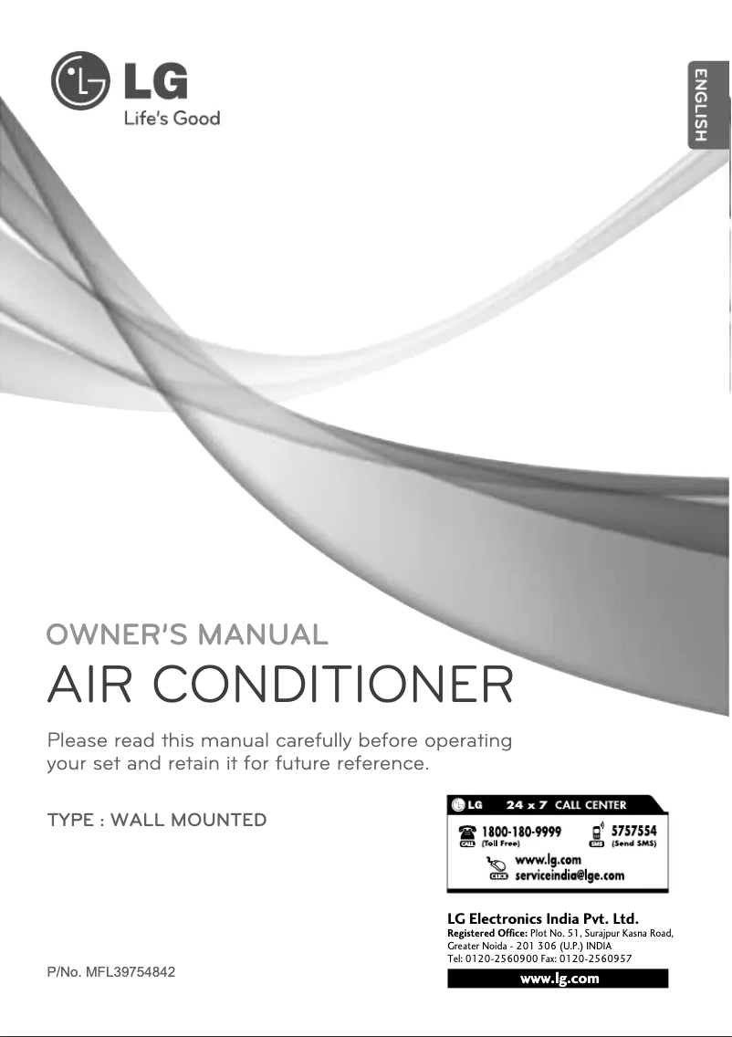 Page 1 of the manual User Manual LG LSA5CW3VF2