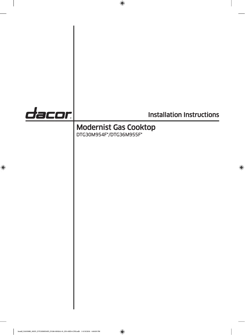 Página 1 del manual Guía de instalación Samsung DTG30M954FS