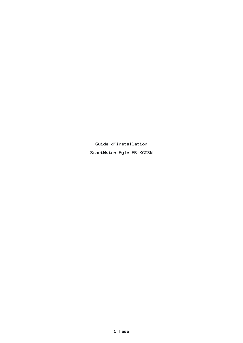 Image de la première page du manuel de l'appareil PB-KCM3W