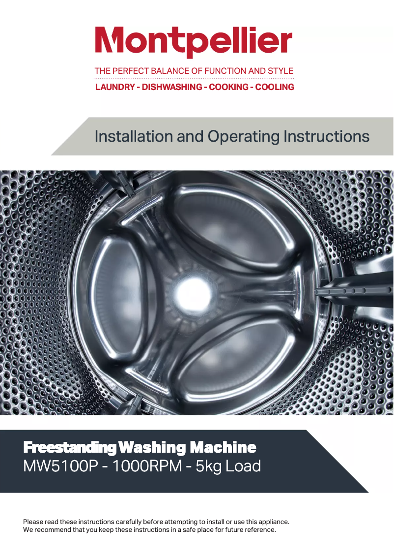 Page 1 of the manual User Manual Montpellier MW5100P