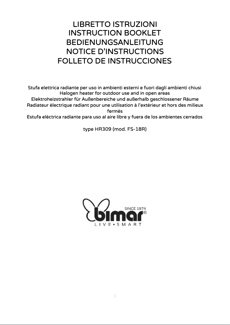 Página 1 del manual Manual de usuario Bimar HR309