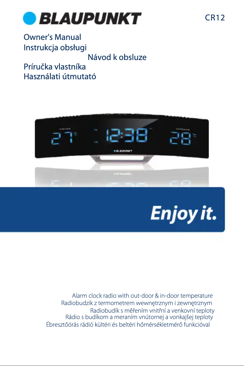 Page 1 de la notice Manuel utilisateur Blaupunkt CR12