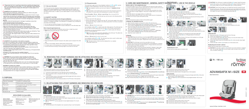 Page 1 de la notice Manuel utilisateur Britax-Römer Advansafix M i-Size