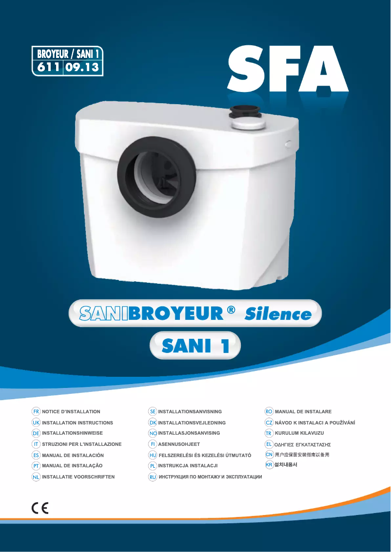 Página 1 del manual Manual de usuario Sanibroyeur SANI 1